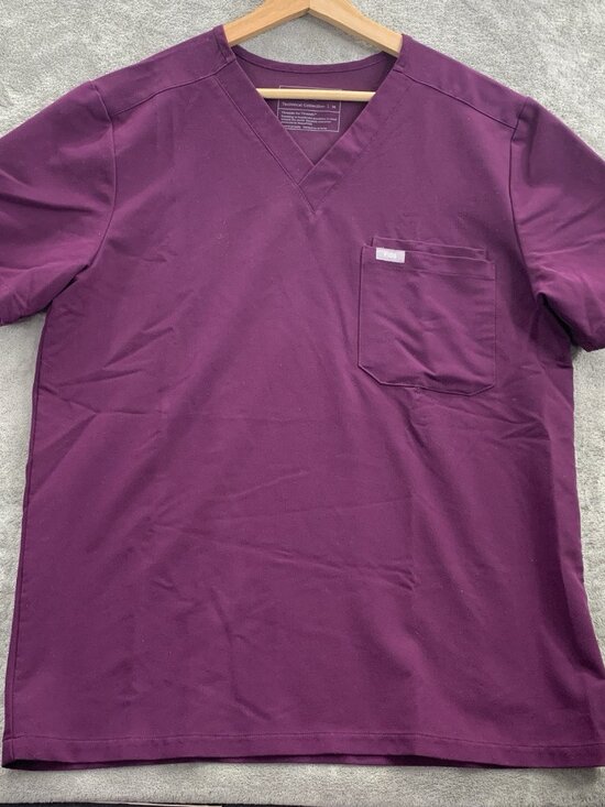 FIGS Other - Figs Scrub Top Mens Medium Leon Two Pocket Deep Purple Style FM1500 Medical RN